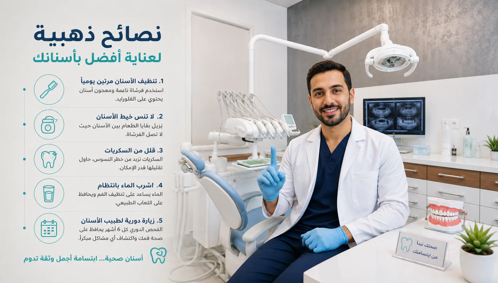 نصائح العناية بالأسنان